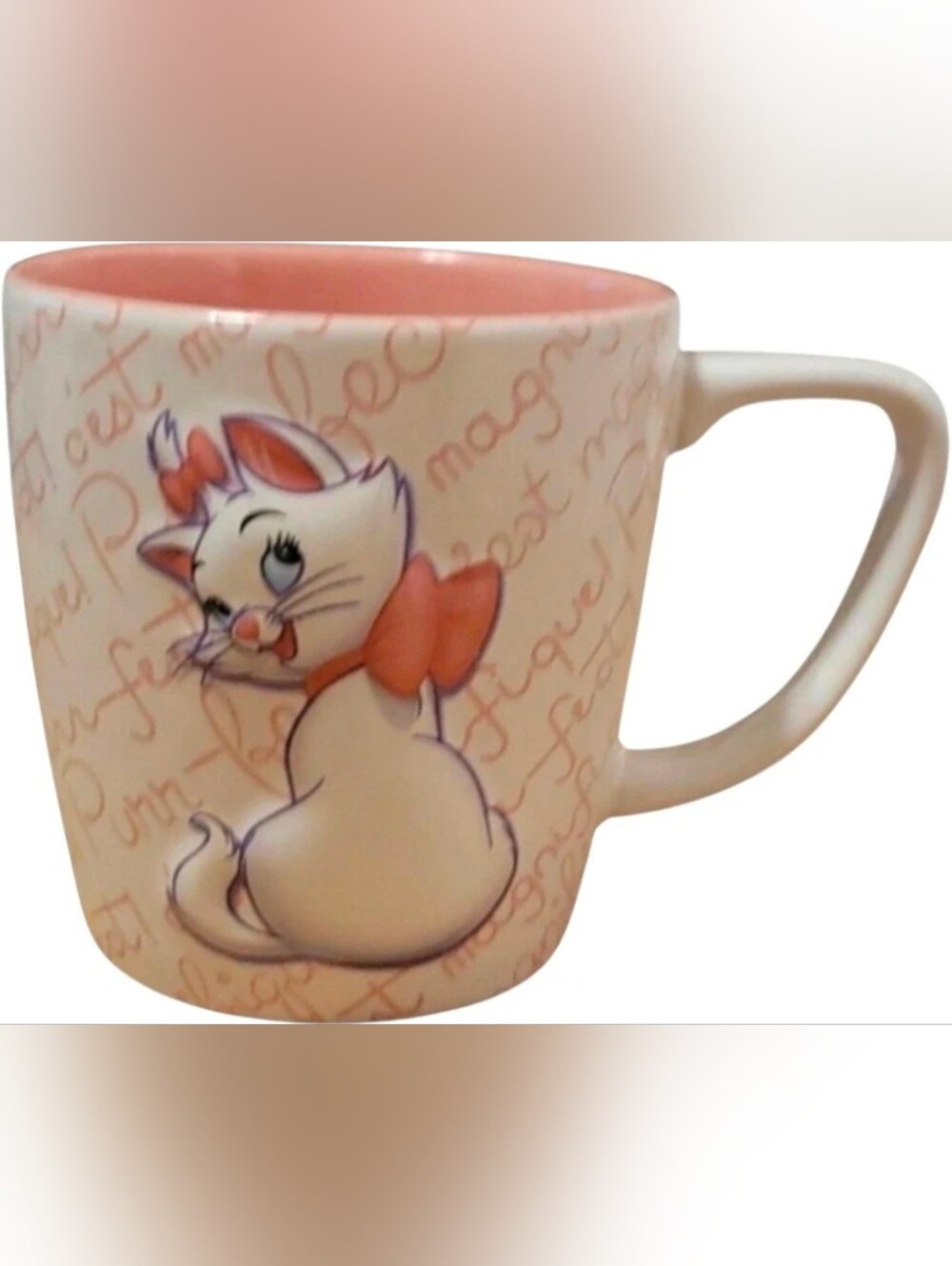 Disney Parks Marie Mug Pink Aristocats Cat Coffee Cup